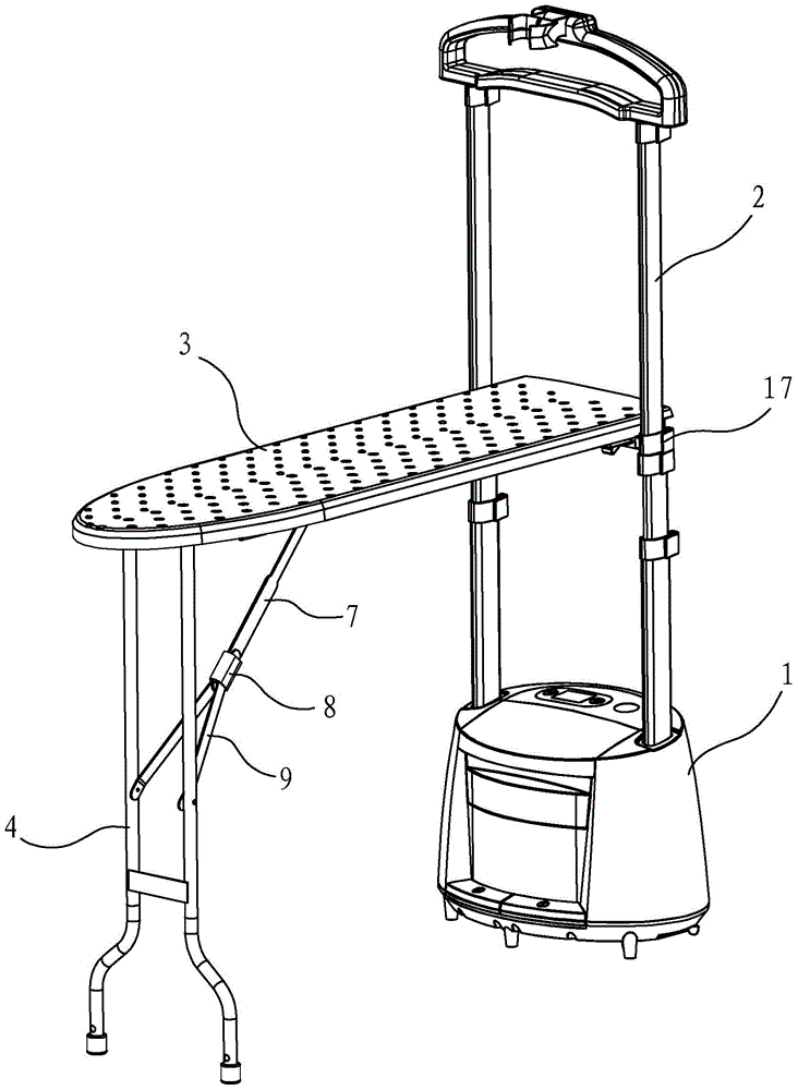 A double-bar garment ironing machine