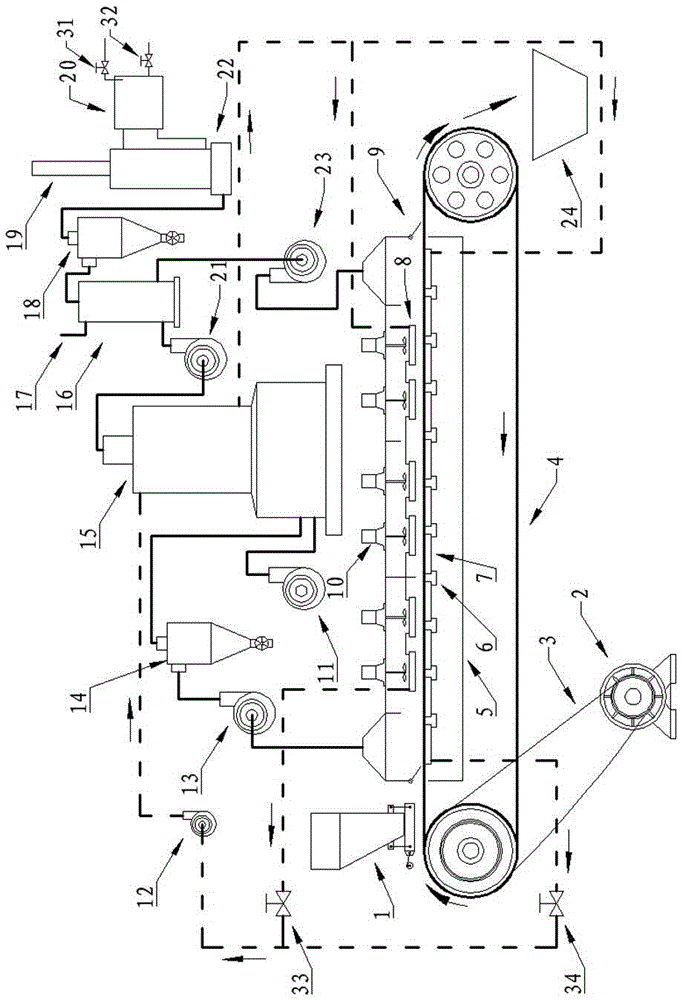 Steel belt reciprocating knife cutting high-efficiency slag filter cake dryer