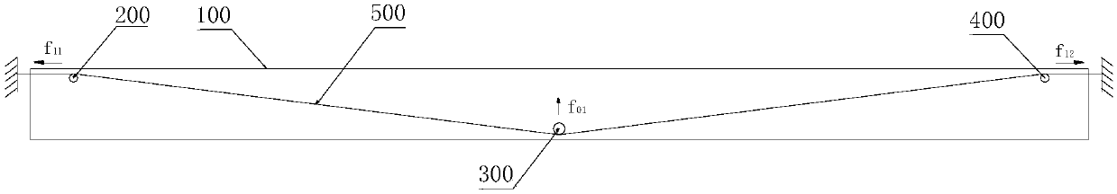 Prestressed steel beam and ultrathin sandwich floor adopting prestressed steel beam