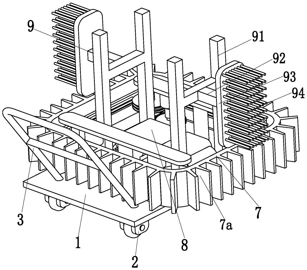 A corner cleaning machine