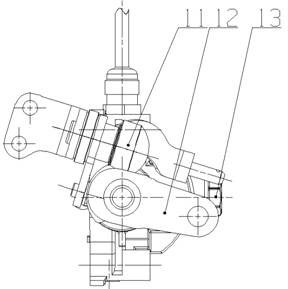 Gear selecting mechanism of transmission