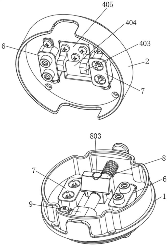 Rapid wet plugging electric connection structure