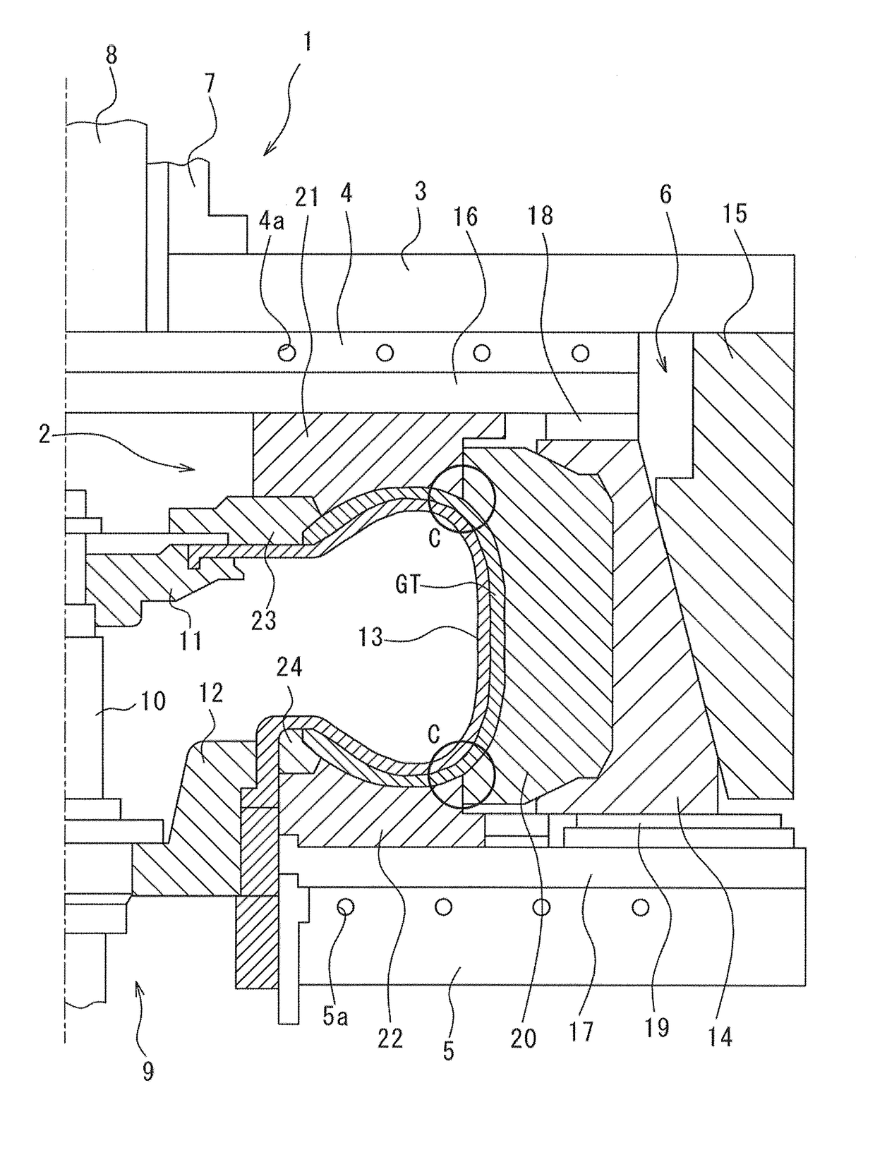 Tire vulcanization mold and pneumatic tire