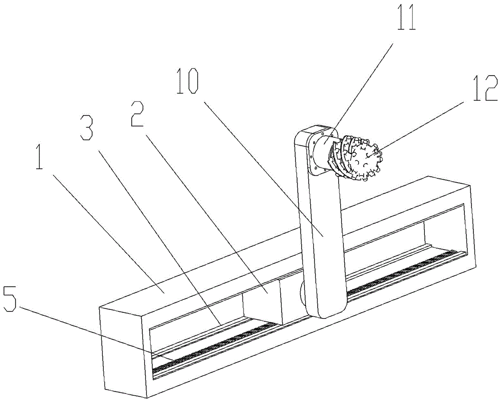 Milling and plowing head adjusting rack for tunnel underground excavation machine