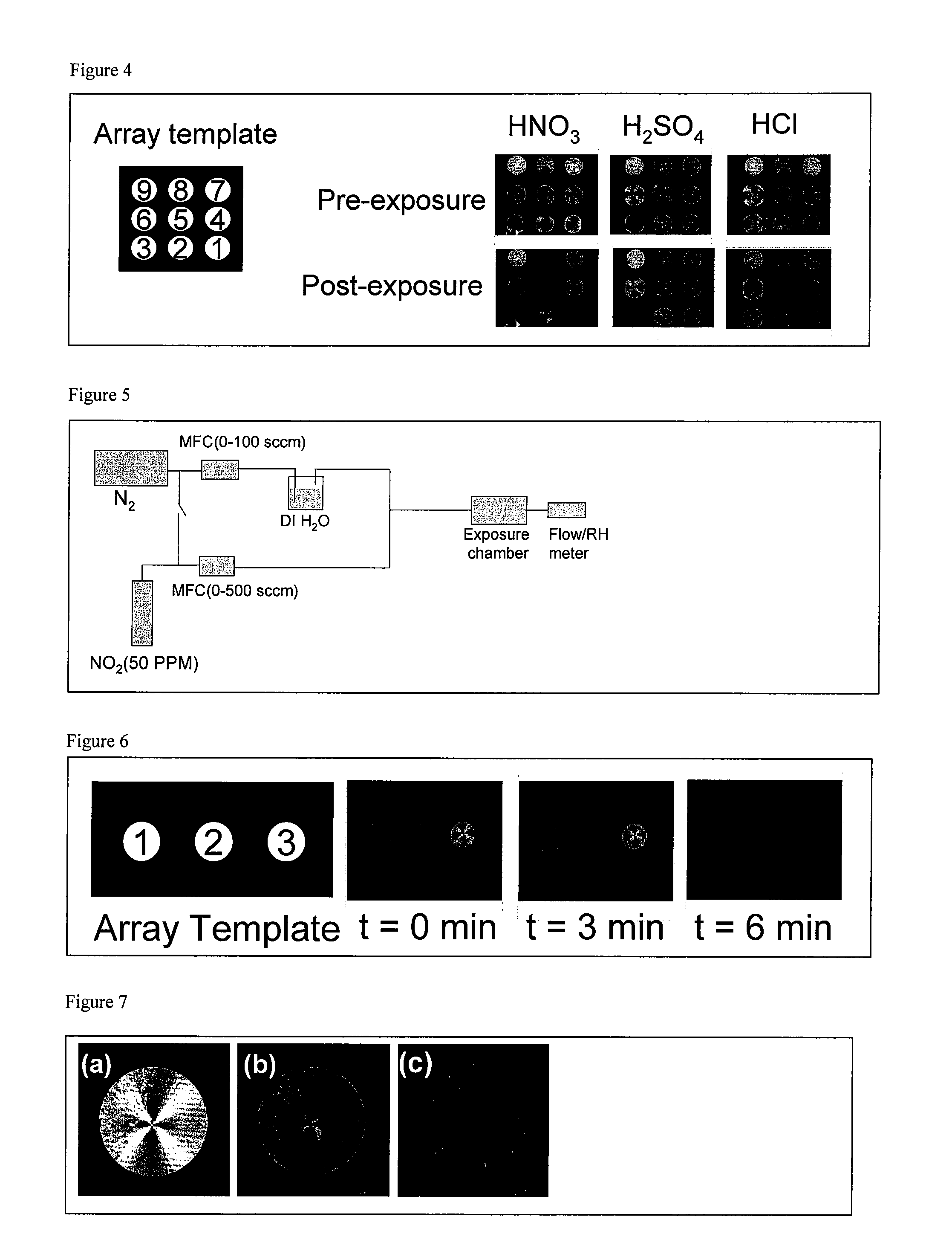 Detection of vapor phase compounds by changes in physical properties of a liquid crystal