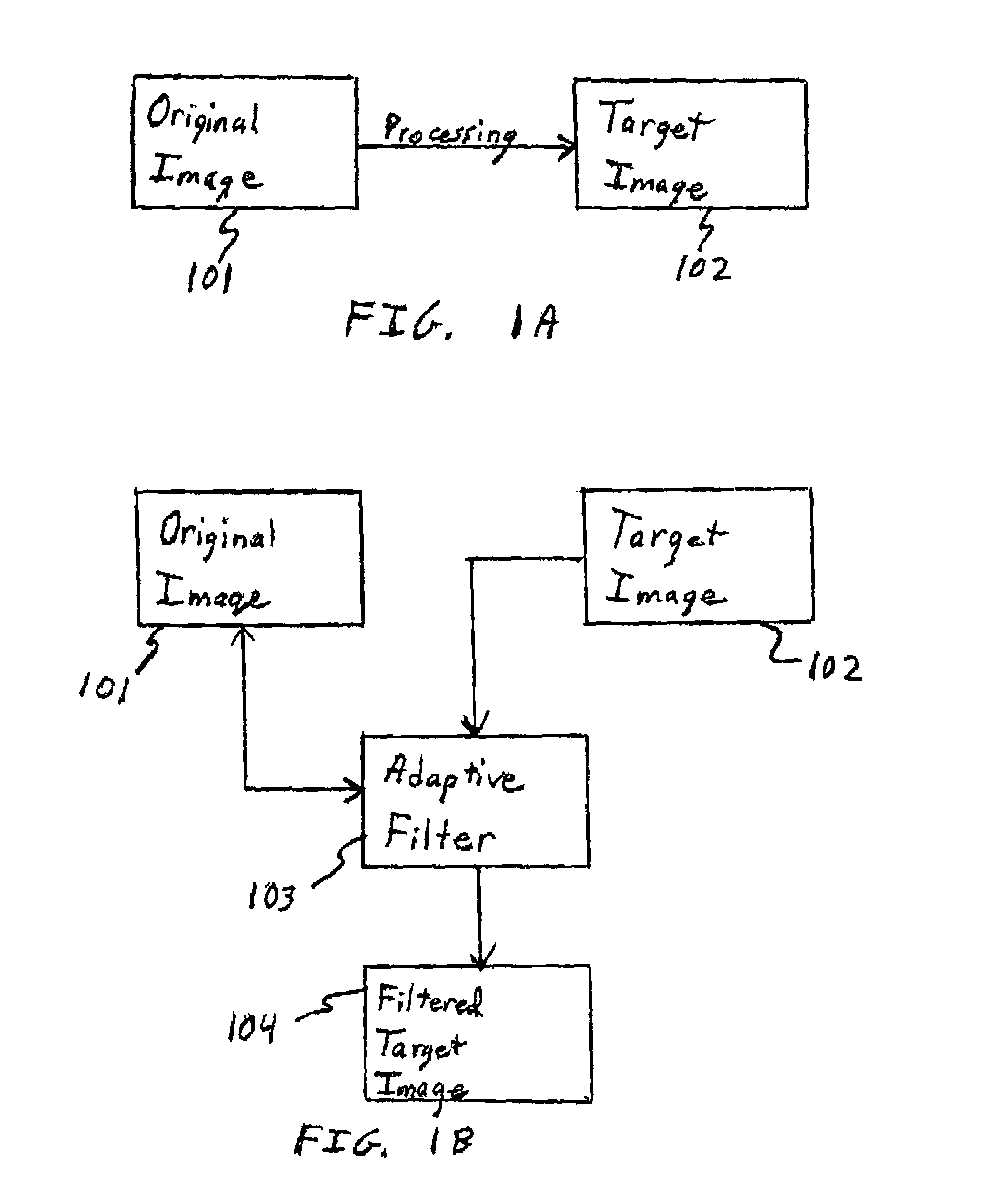 Adaptive filtering of visual image using auxiliary image information