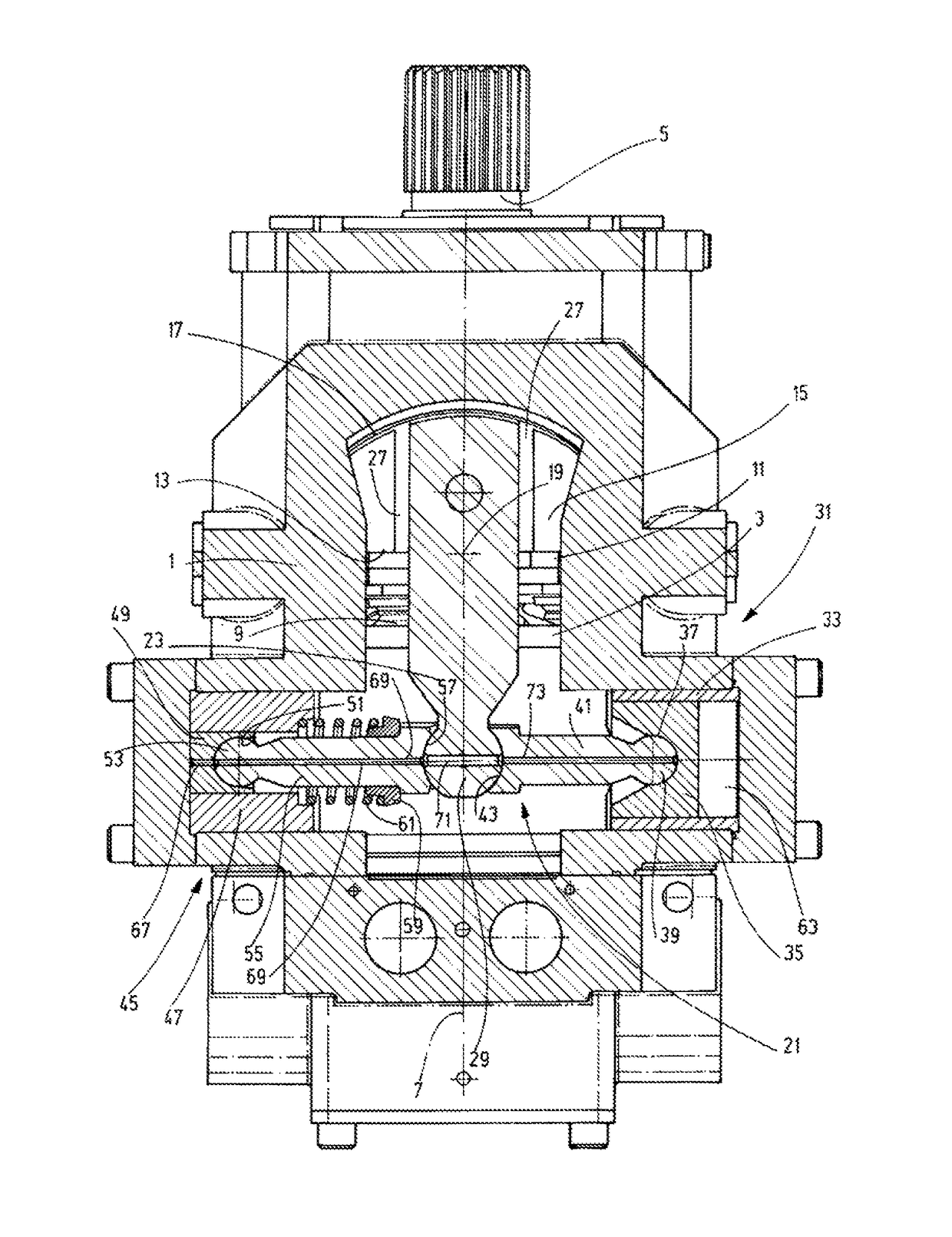 Axial piston pump having a swash-plate type construction