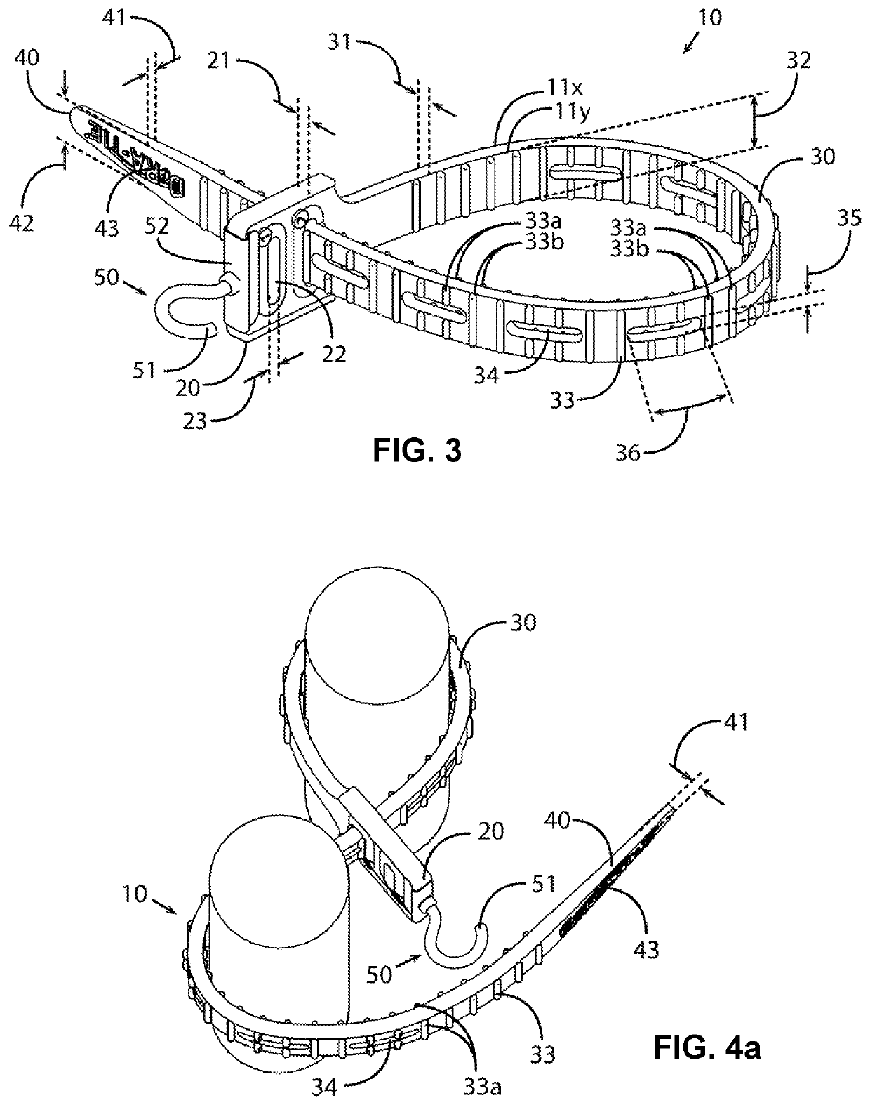 Reusable tie strap with multiple apertures