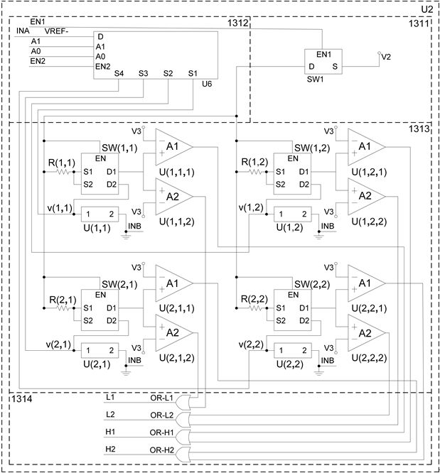 A flexible circuit of a resistive gas sensor and a gas concentration calculation method