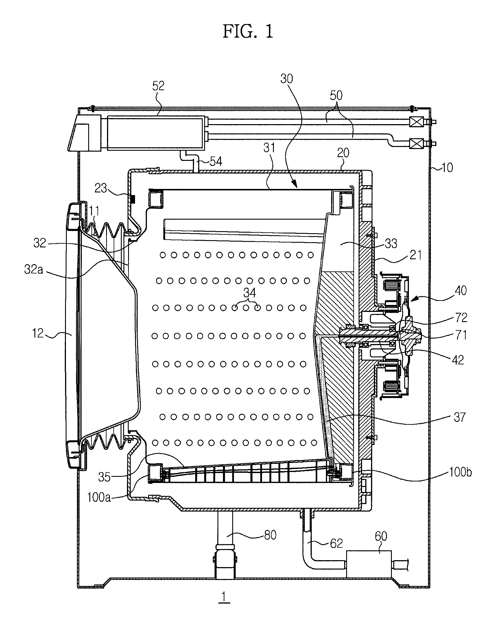 Balancing module and washing machine having the same