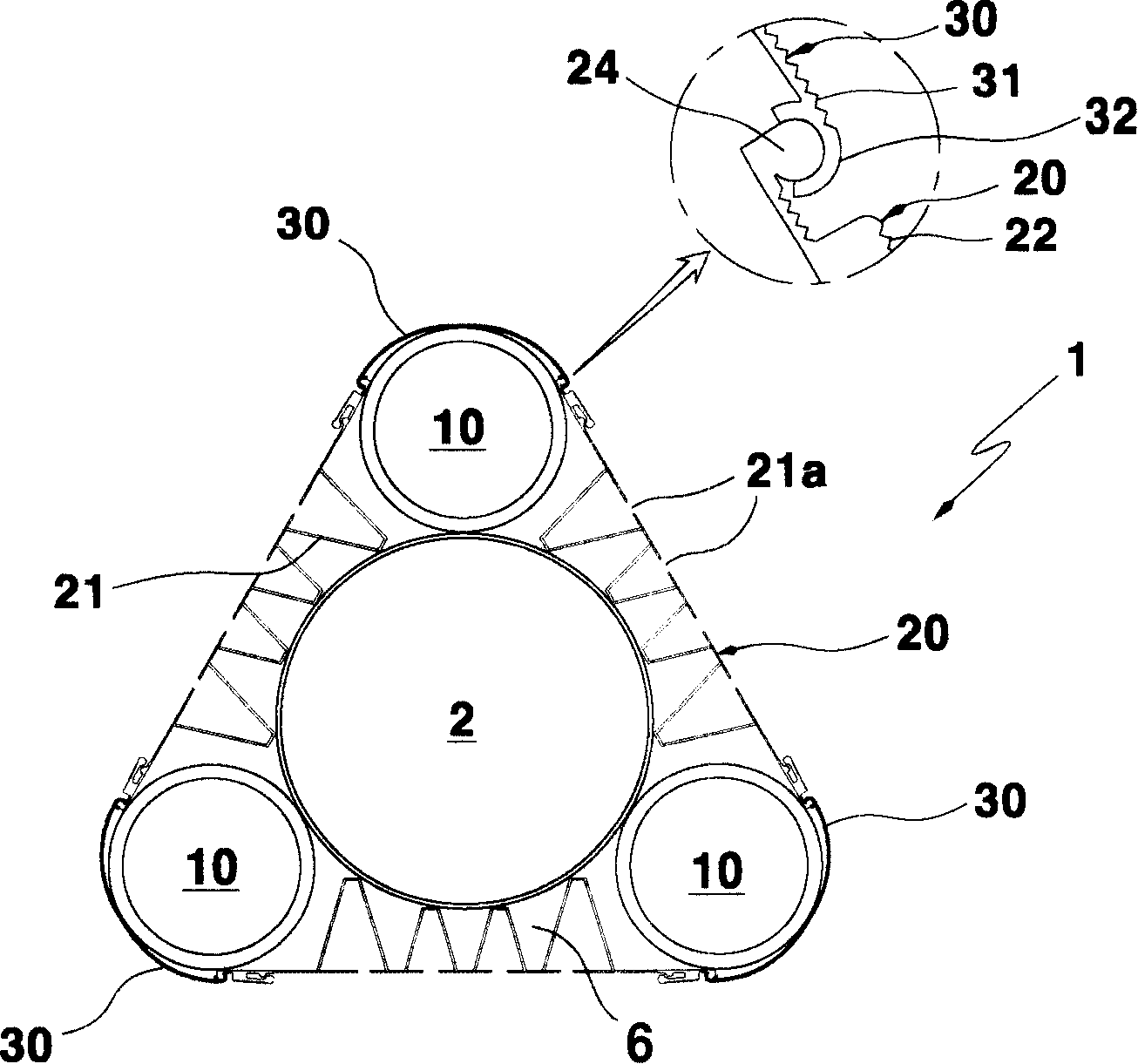Impact absorption-type protective guard for post structures