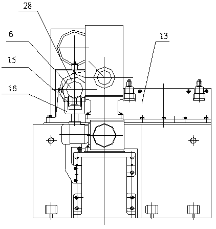 Combined machine tool for boring rocker arm holes