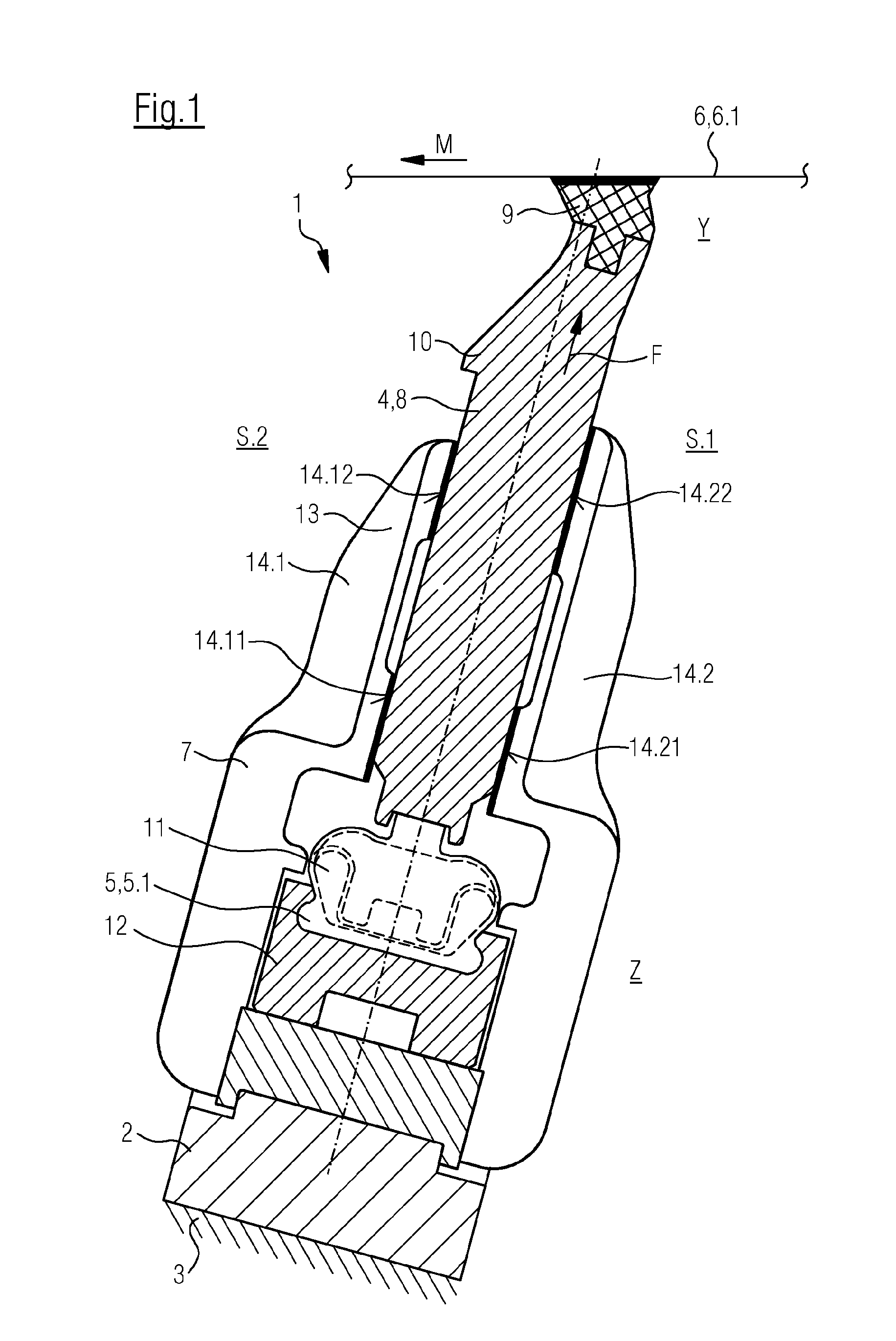 Bar arrangement for a machine for the production of a fibrous web