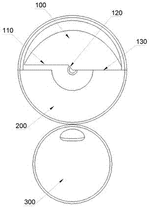 LED automobile dipped headlight of multiple reflection structure