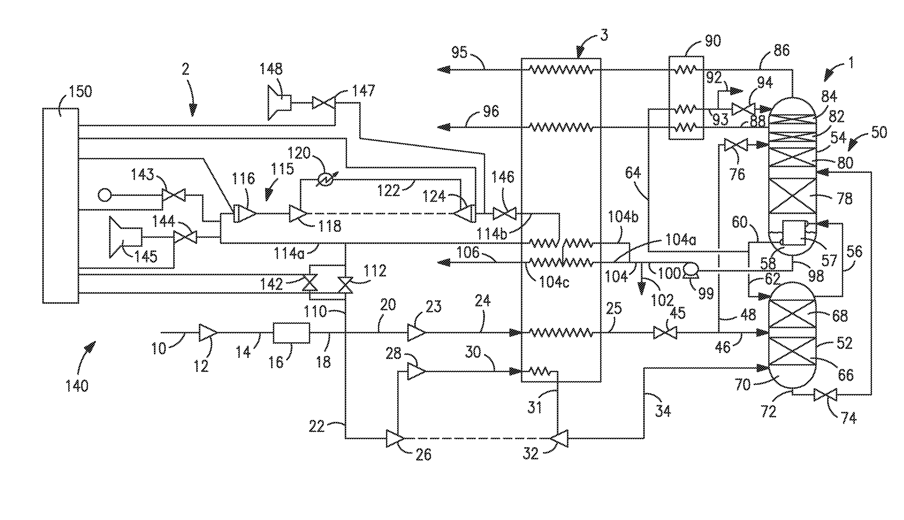 Method and system for air separation using a supplemental refrigeration cycle