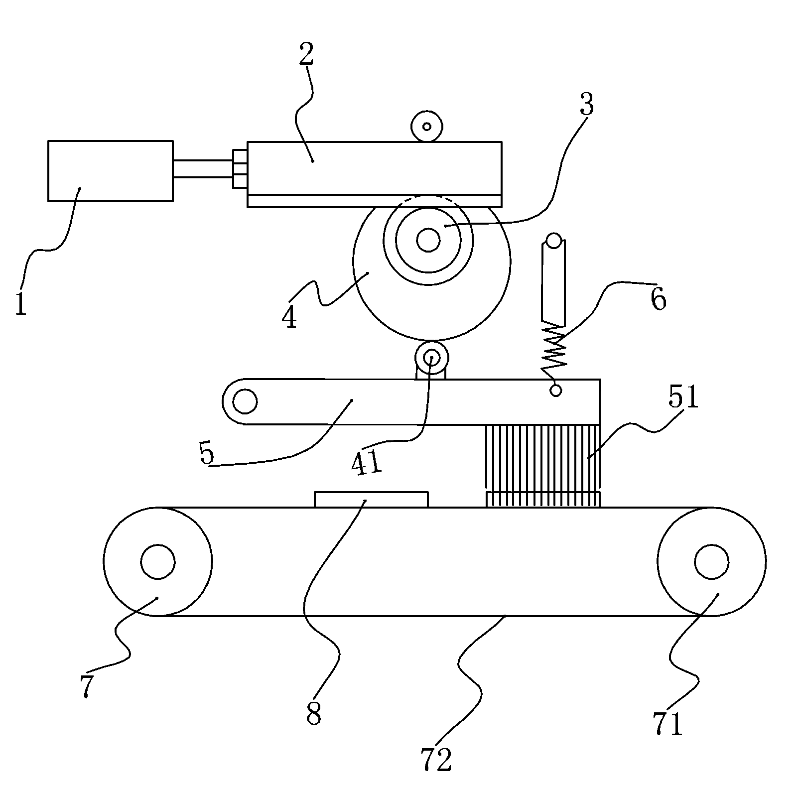 Swing type slicing and feeding device at variable speeds