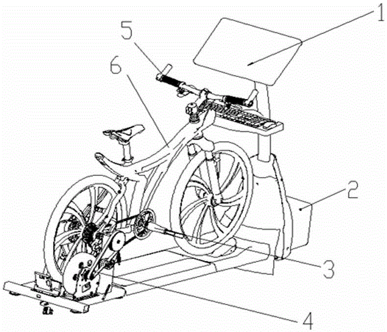 Simulation athletics bicycle and application method