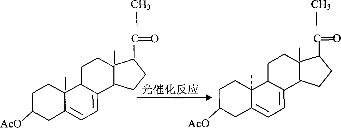Process for synthesizing 3-acetoxy-9 beta, 10 alpha-pregna-5, 7-diene-20-ketone