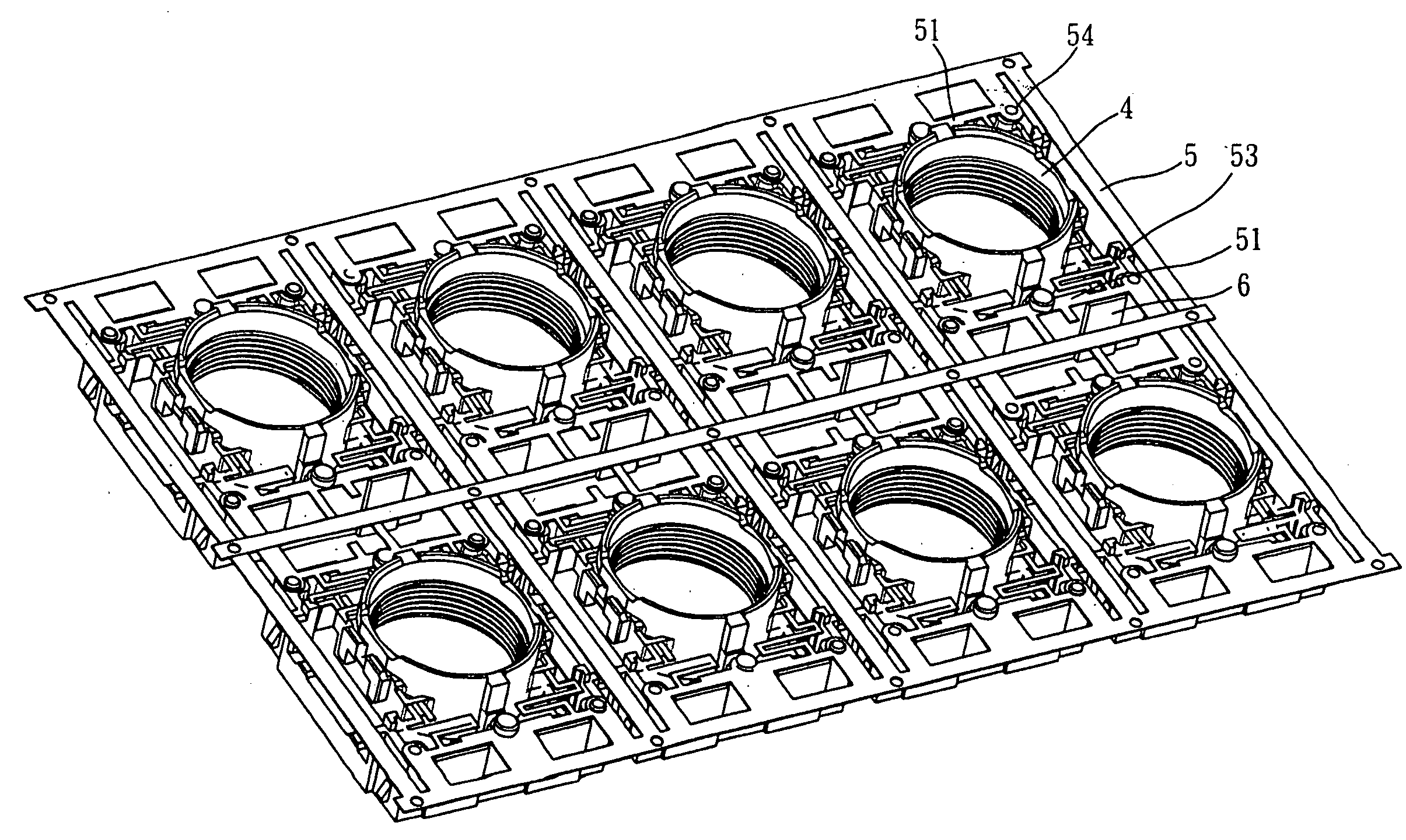 Suspension apparatus for auto-focus lens device and a method for fabricating the same