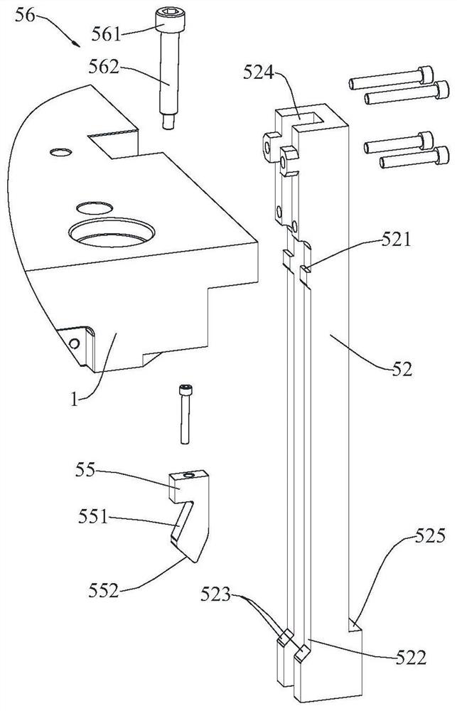 Three-plate die-drawing mechanism