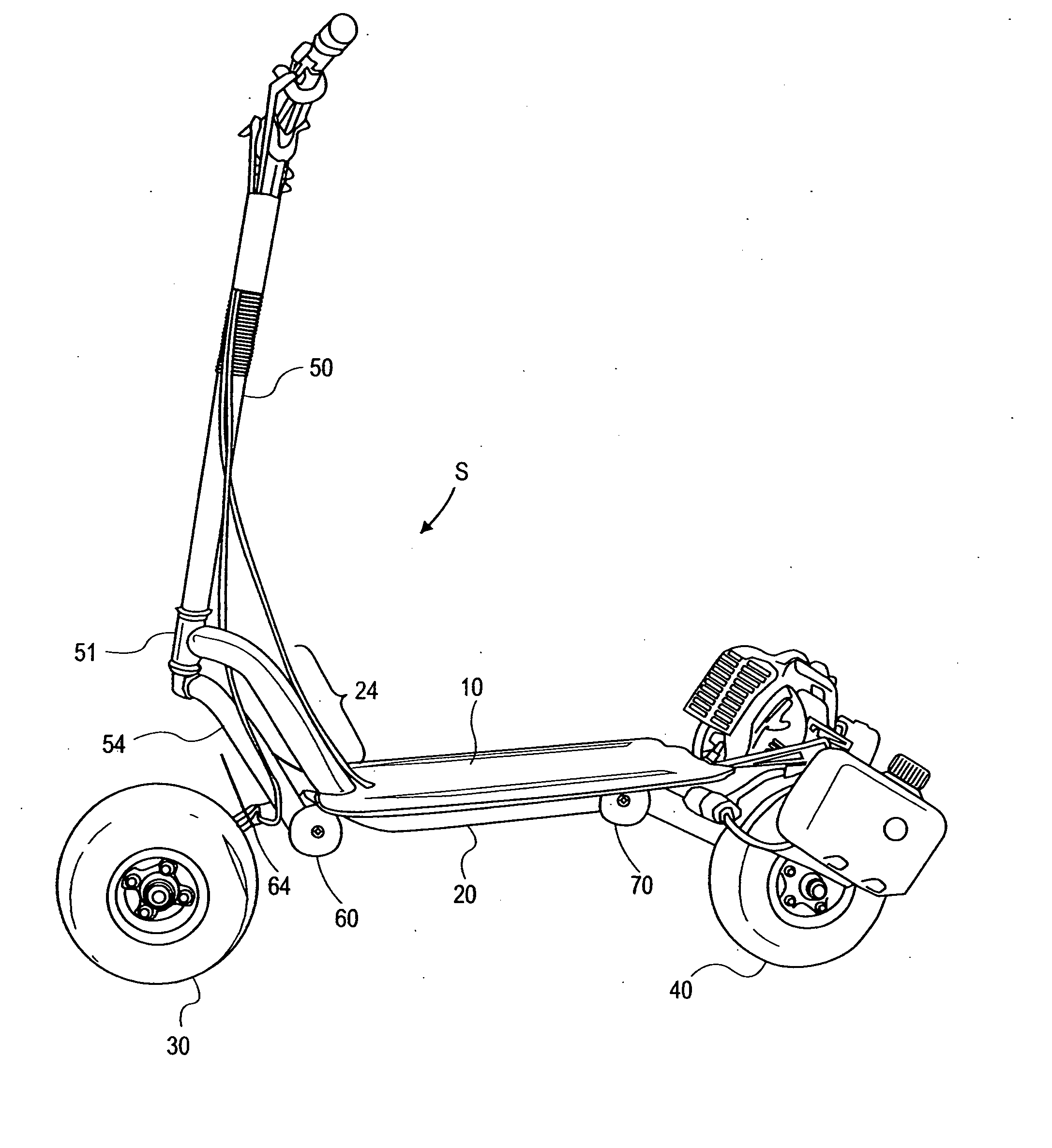 Suspension apparatus for a wheeled vehicle utilizing offset frame with torsion shock absorber