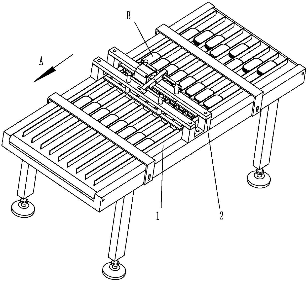 Linkage biscuit sorting device