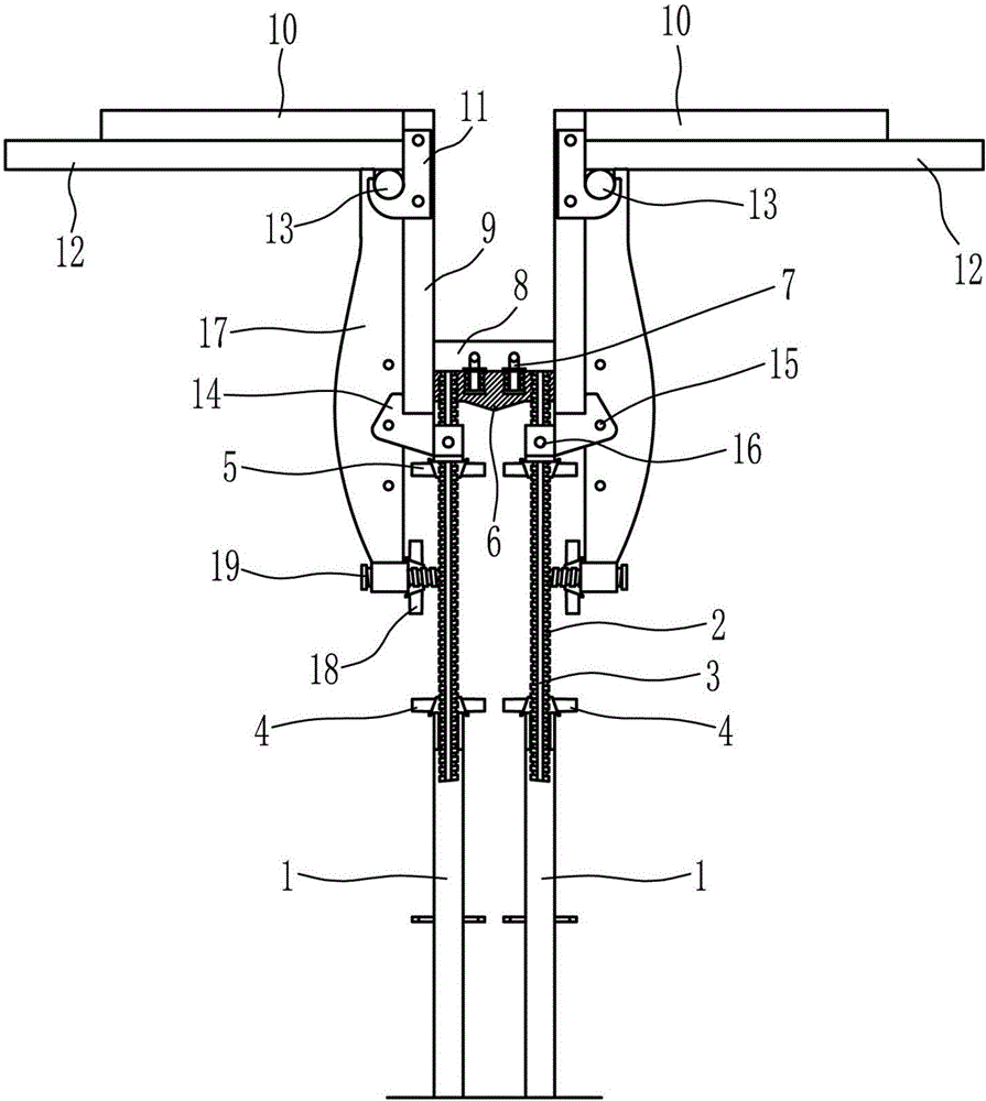 Double screw rod beam slab controller