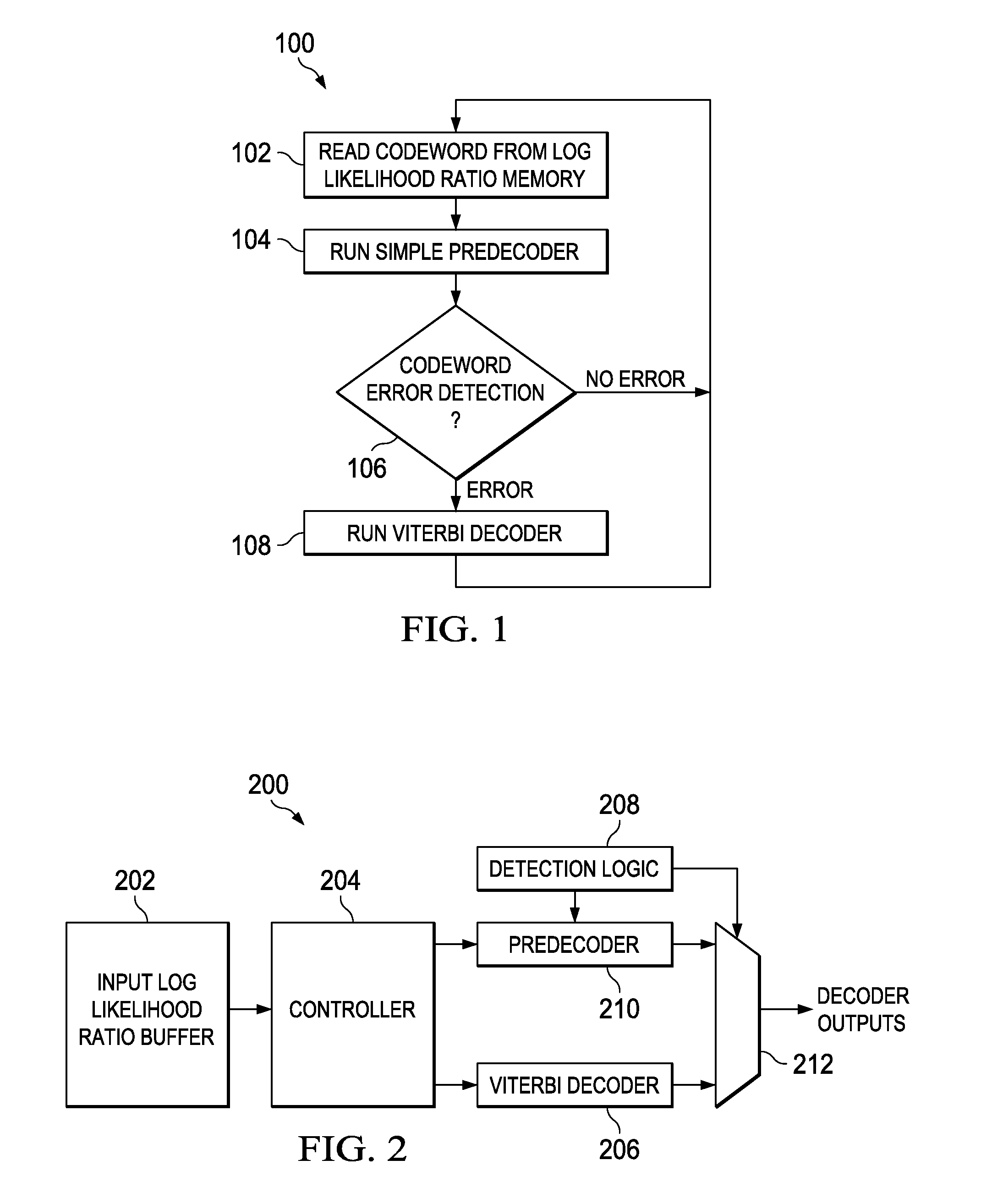 Low-power predecoding based viterbi decoding