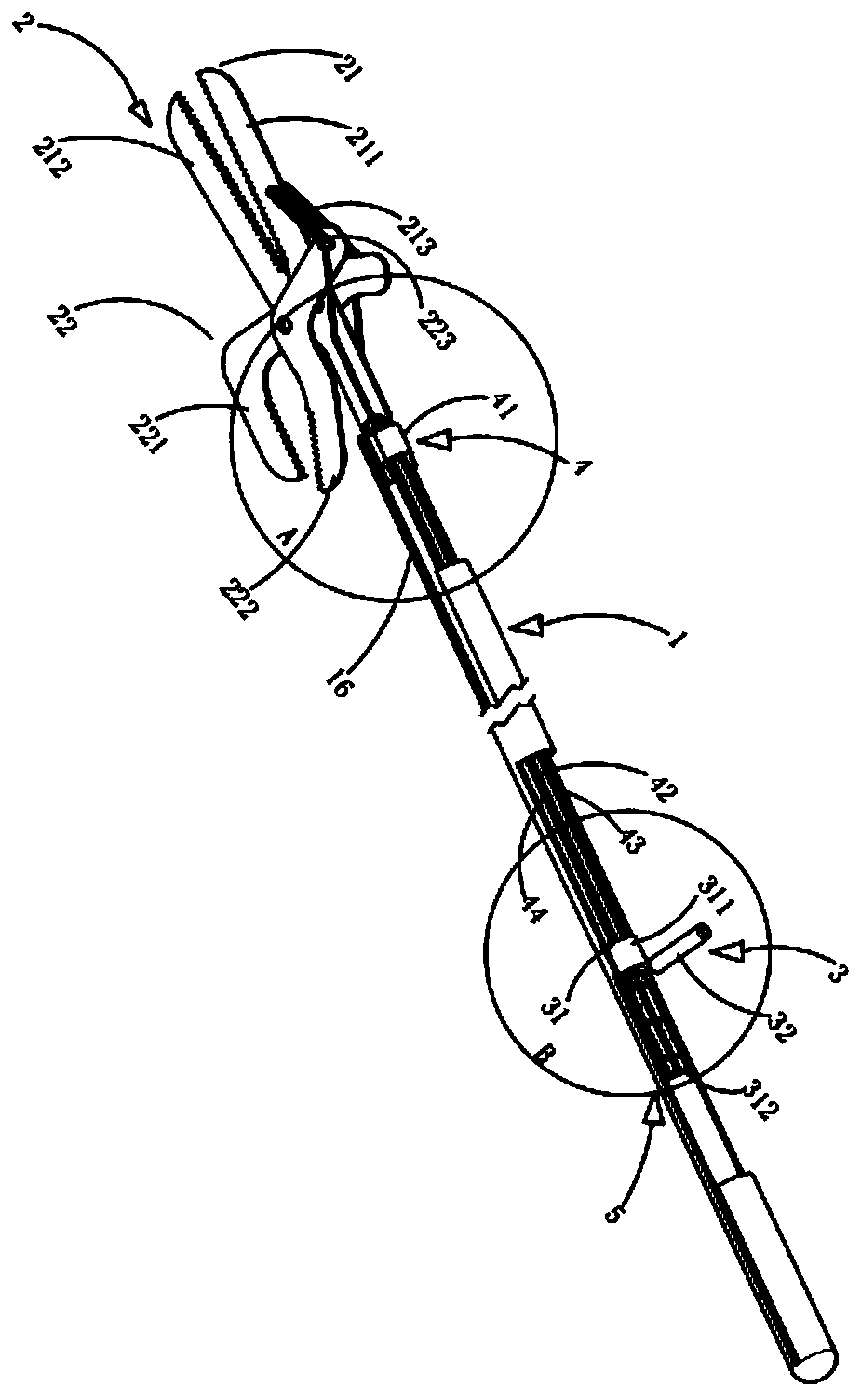 A switchable cutting device with a knife set