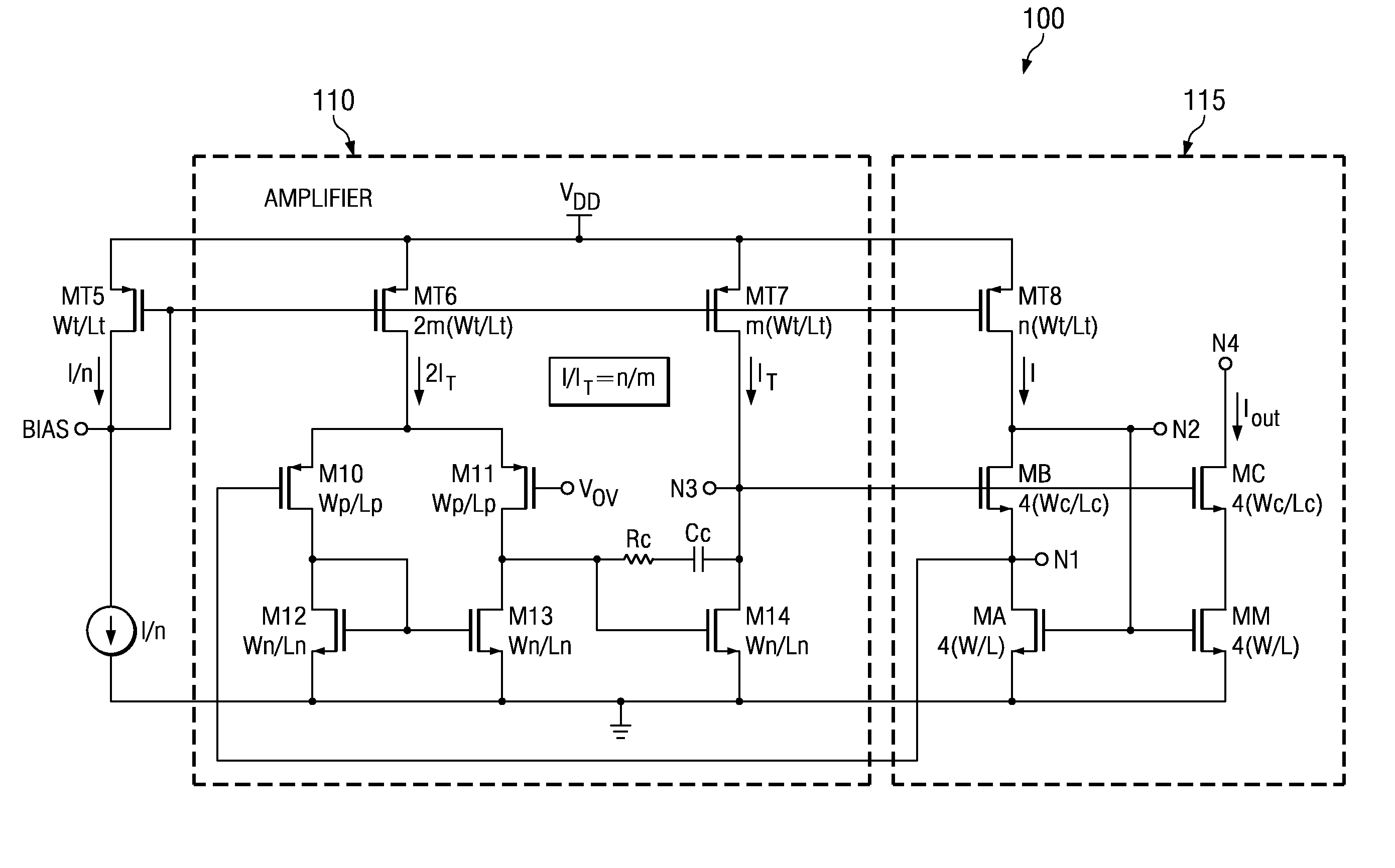 Biasing scheme for low-voltage MOS cascode current mirrors