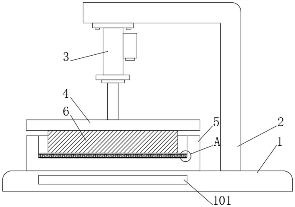 Micro-gap test device for stamping formed stainless steel plate