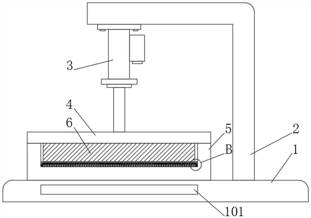 Micro-gap test device for stamping formed stainless steel plate