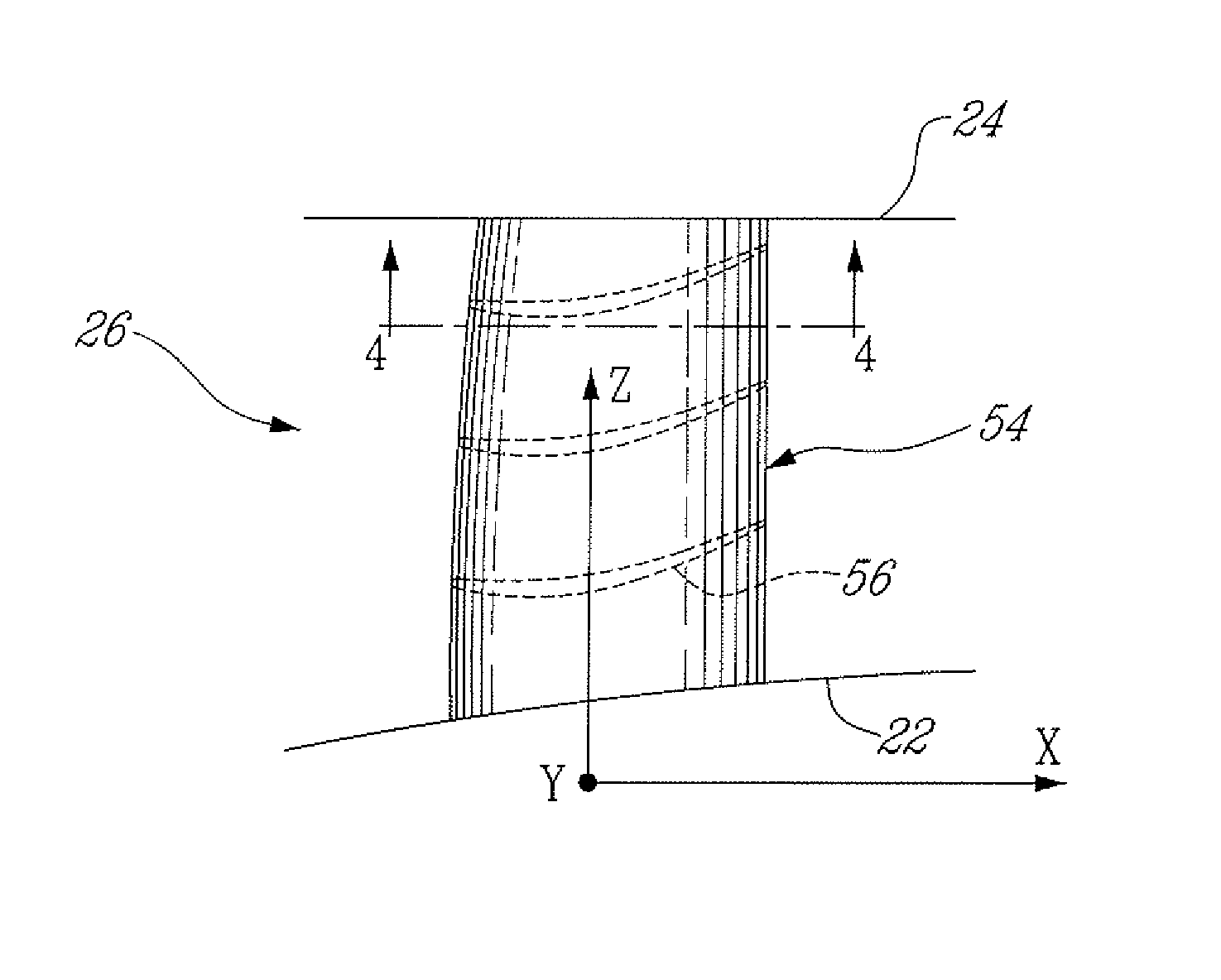 Turbine exhaust strut airfoil profile