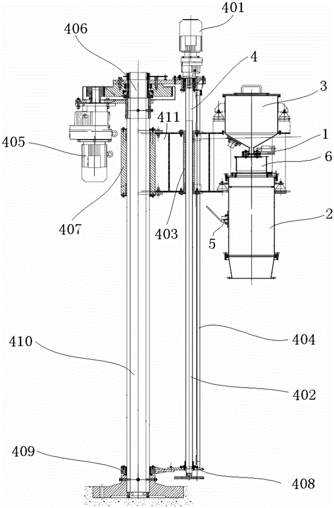 Discharging mechanism, screener and filling equipment for pyrotechnics pellets