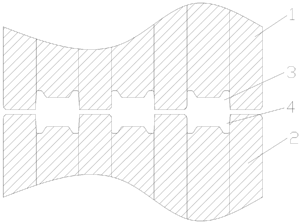 Nickel-molybdenum-vanadium alloy semi-steel roll used for section mill S-shaped rack