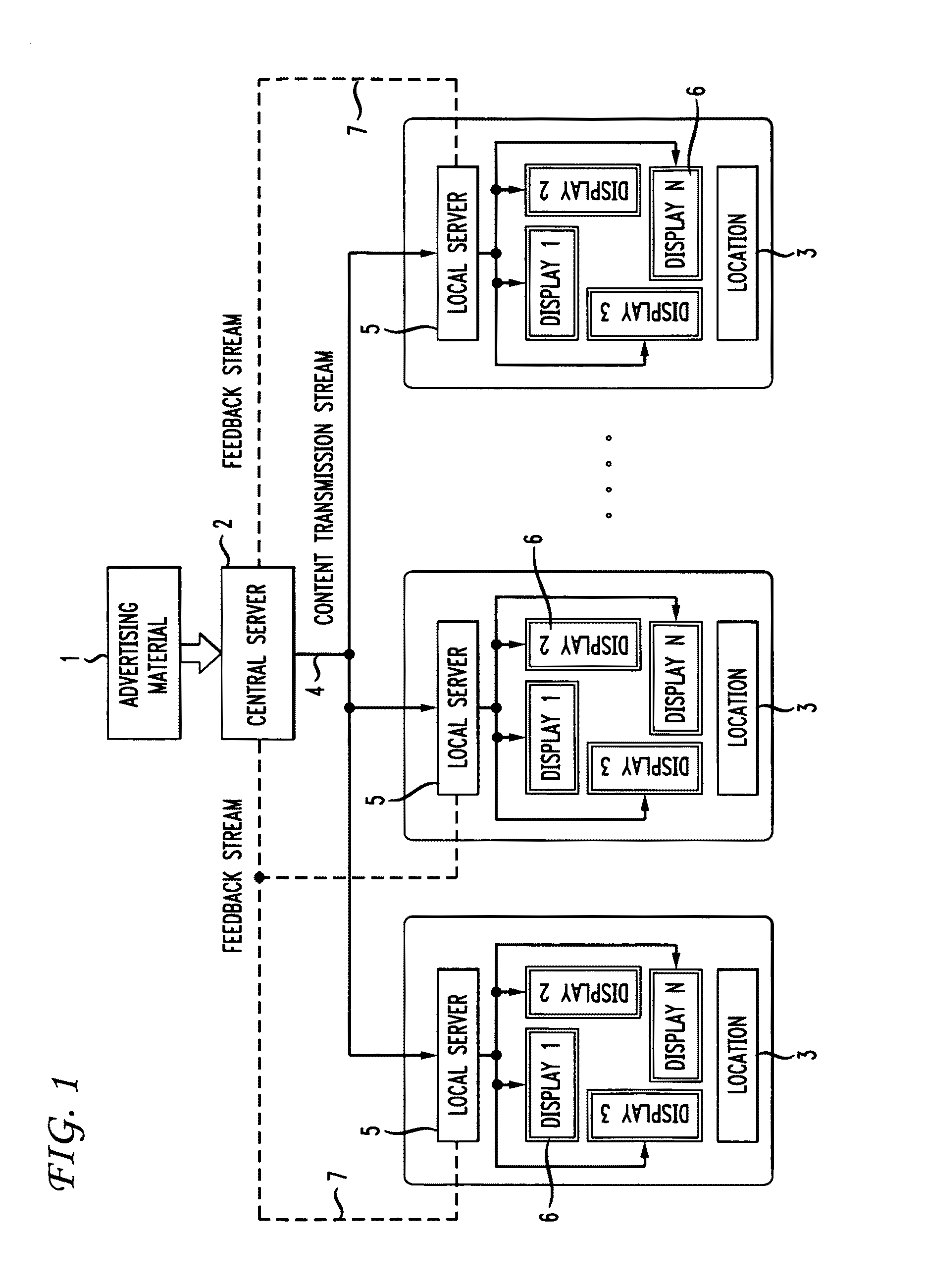 Display device with feedback elements and method for monitoring