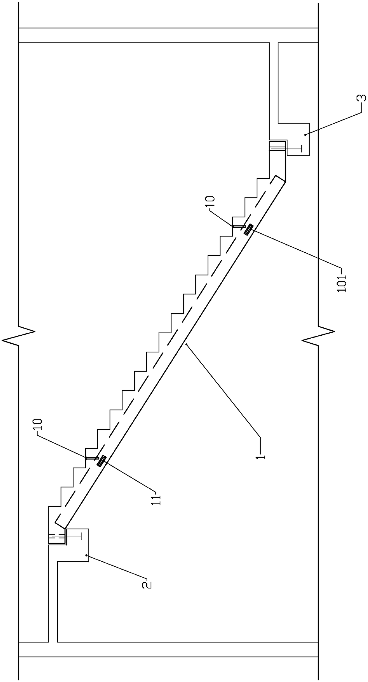 Precast prestresed-concrete beam-type stair and making construction method