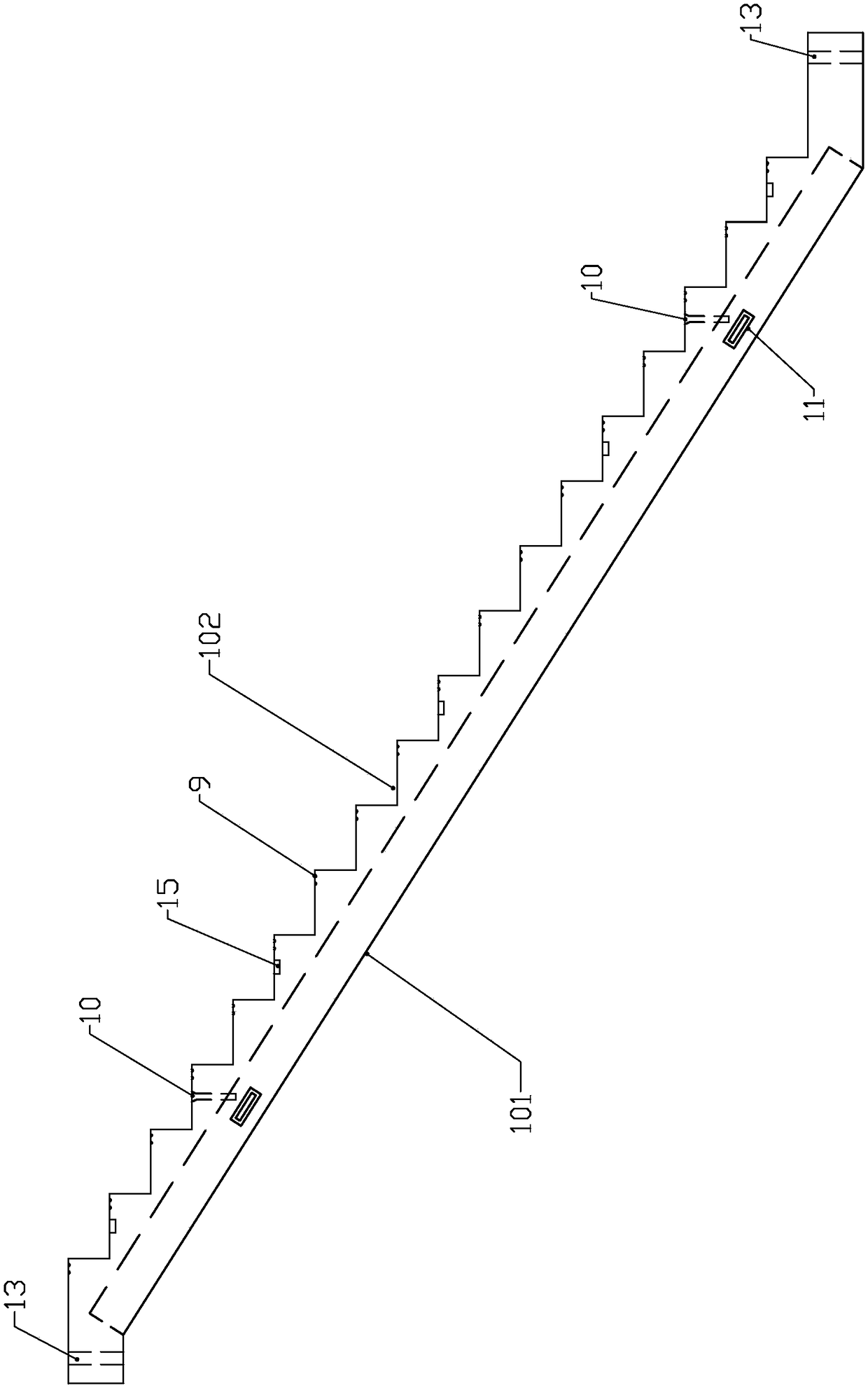 Precast prestresed-concrete beam-type stair and making construction method