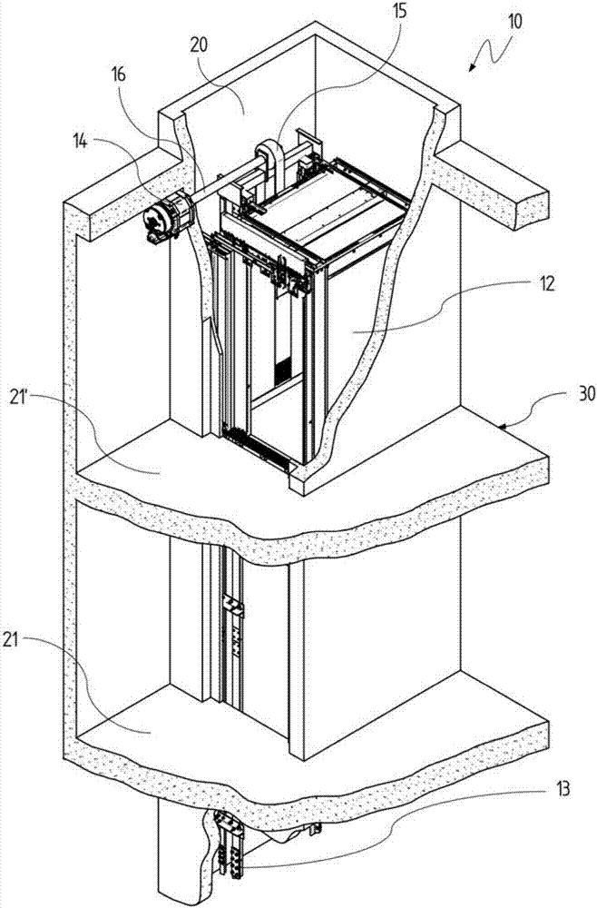 Server-room-free elevator system of generator system accessible from outside