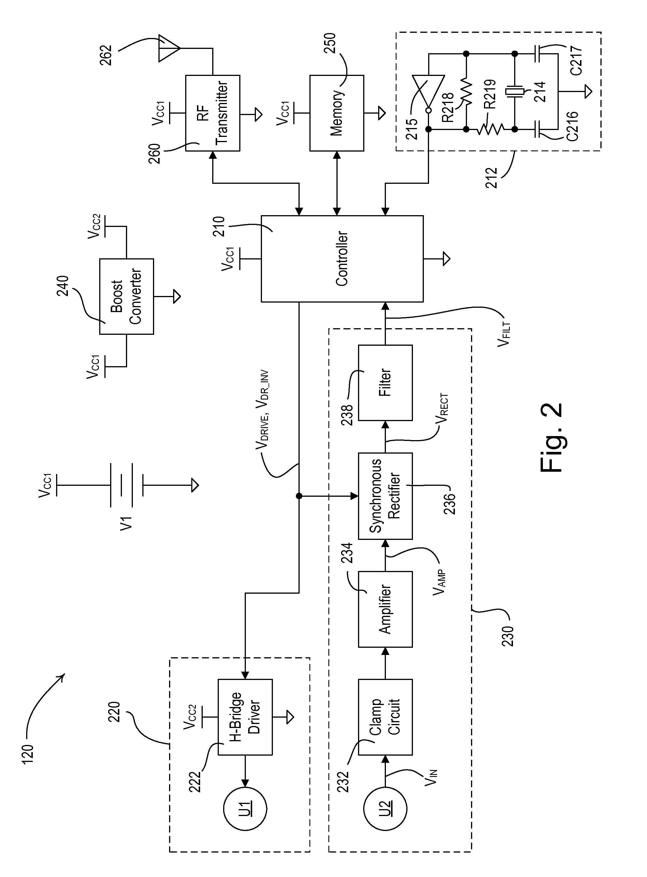 Ultrasonic receiving circuit