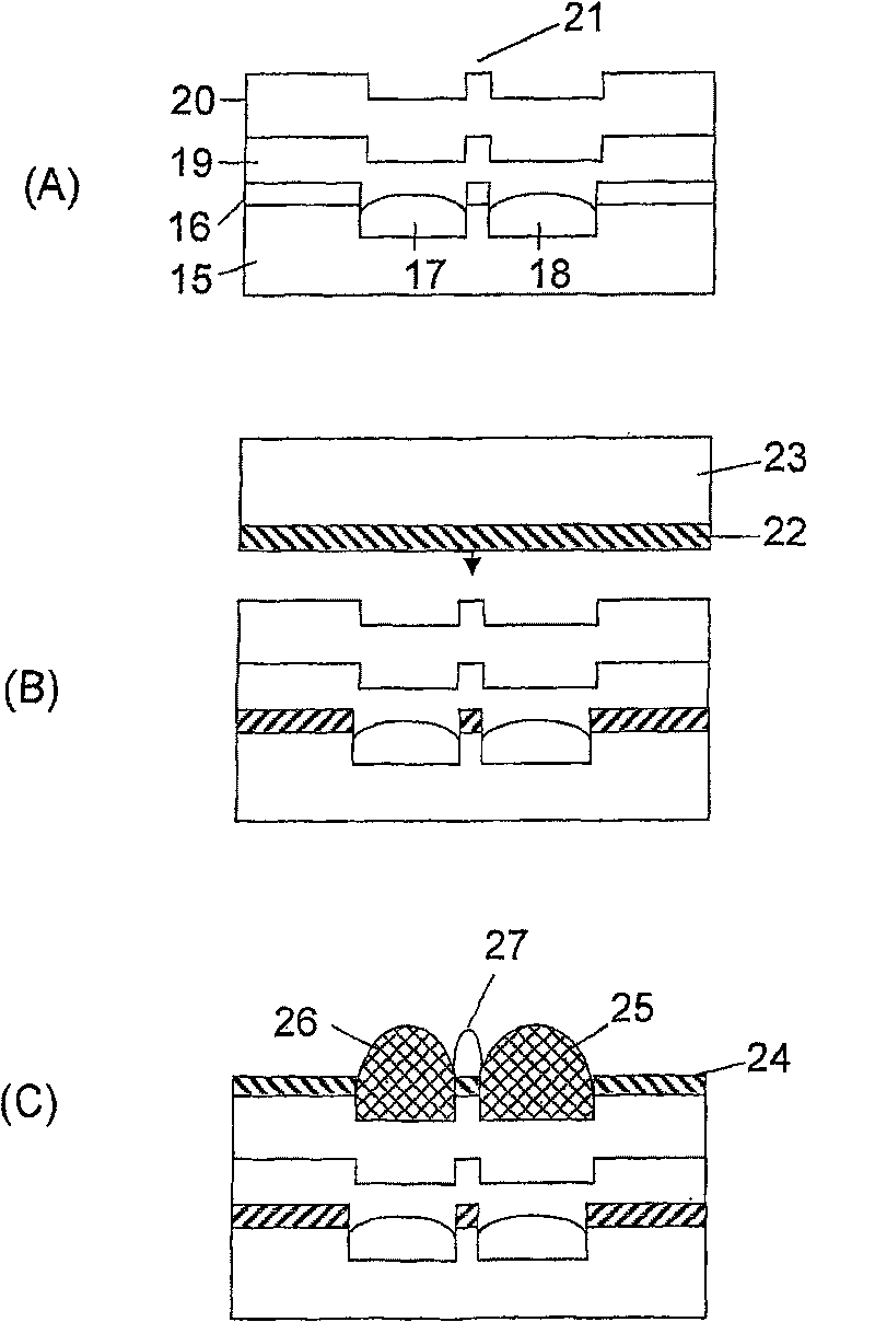 Method for forming electronic devices in multi-layer structure of substrate