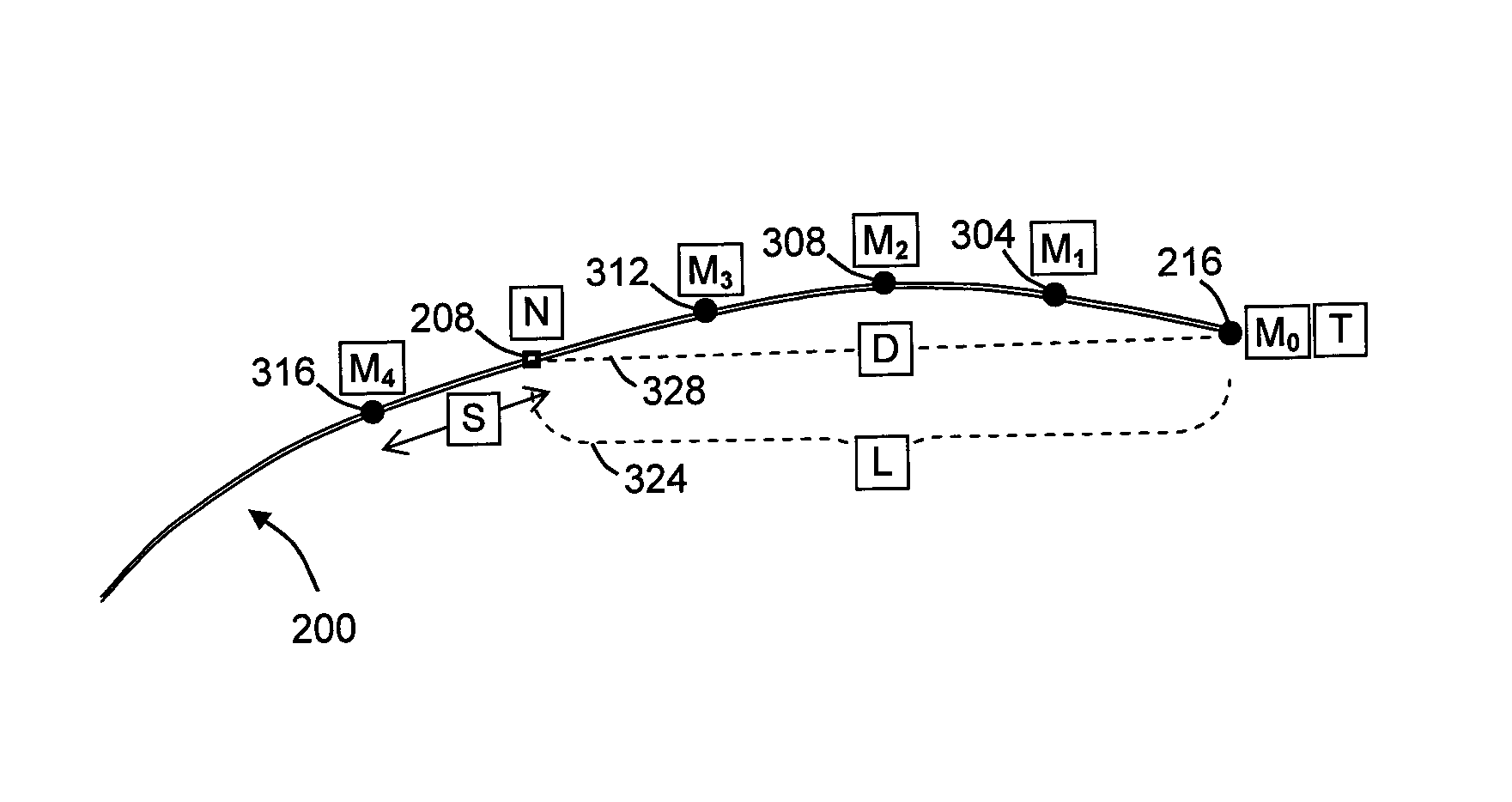Apparatus and method for locating a device tip within a volume