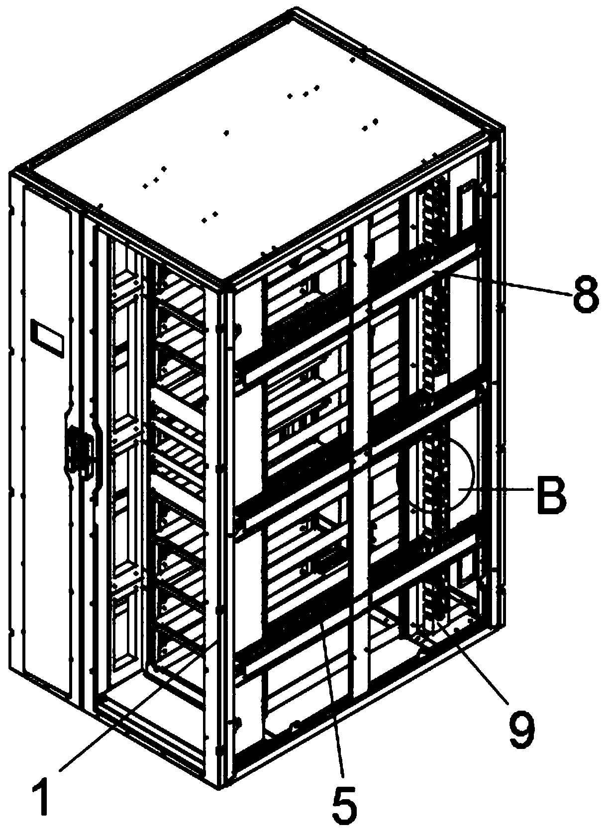 A dust-proof server cabinet for protecting data ports of server equipment