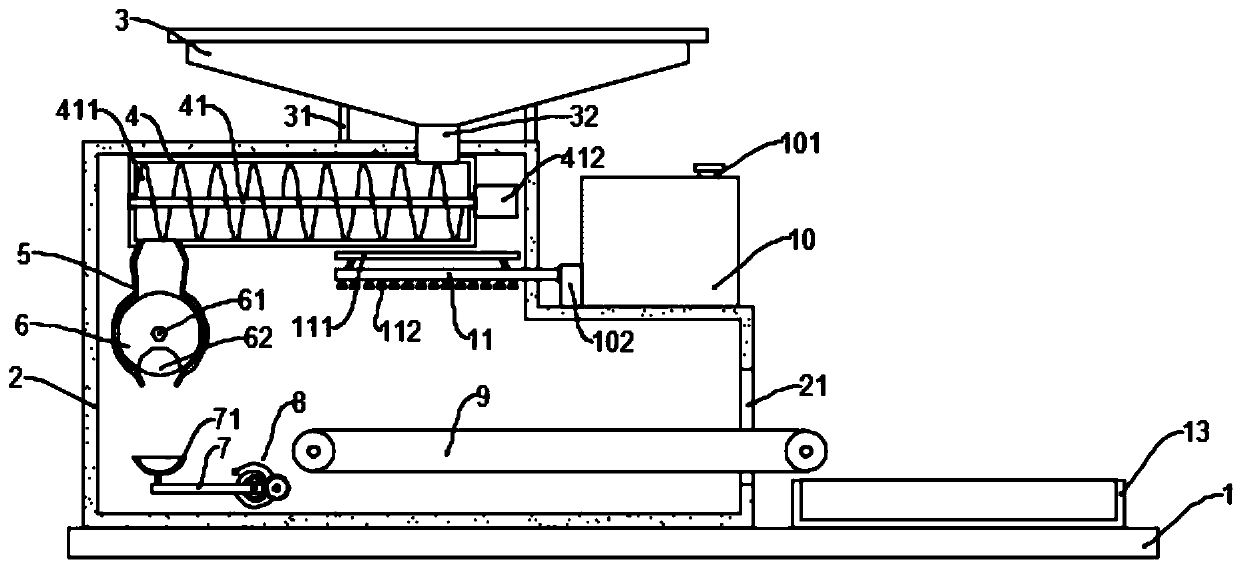 A soil remediation device for accumulating and scattering soil