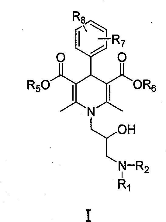 Dihydropyridine type tumor chemotherapeutic sensitizer and application thereof