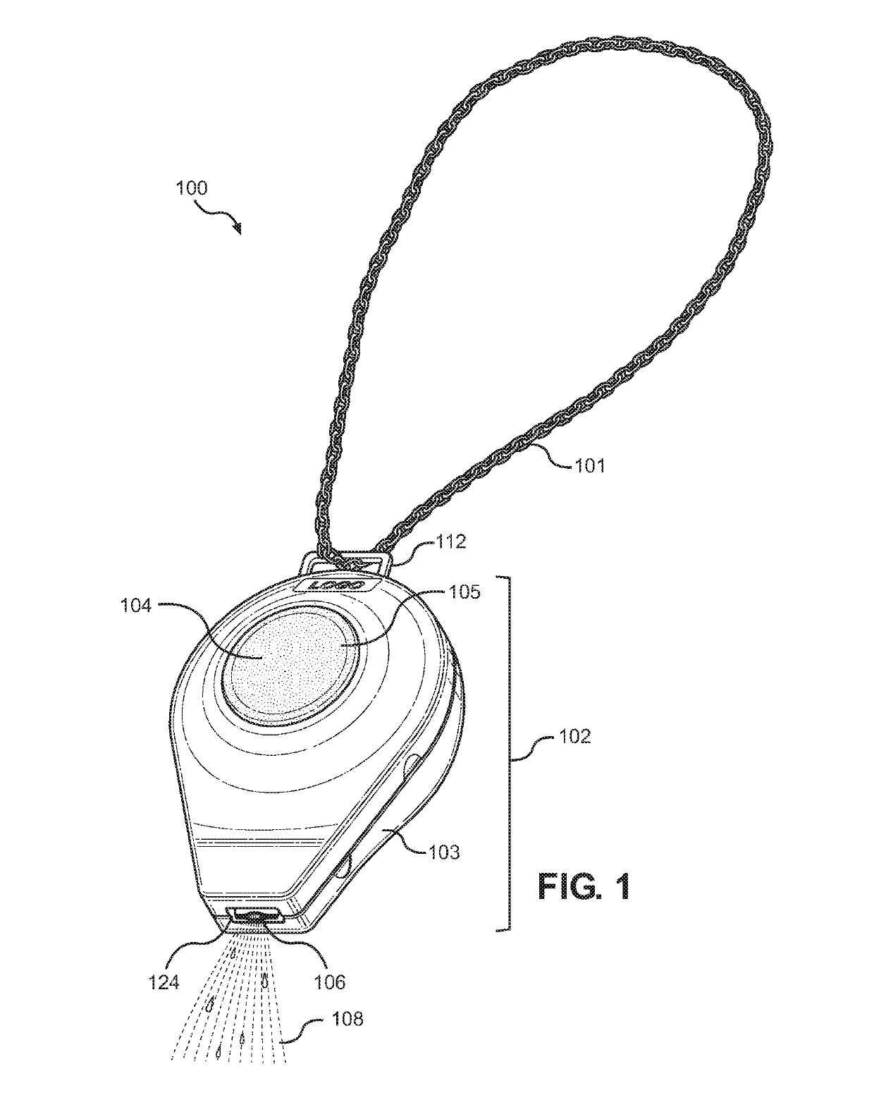 Liquid dispenser device that can be worn as jewelry