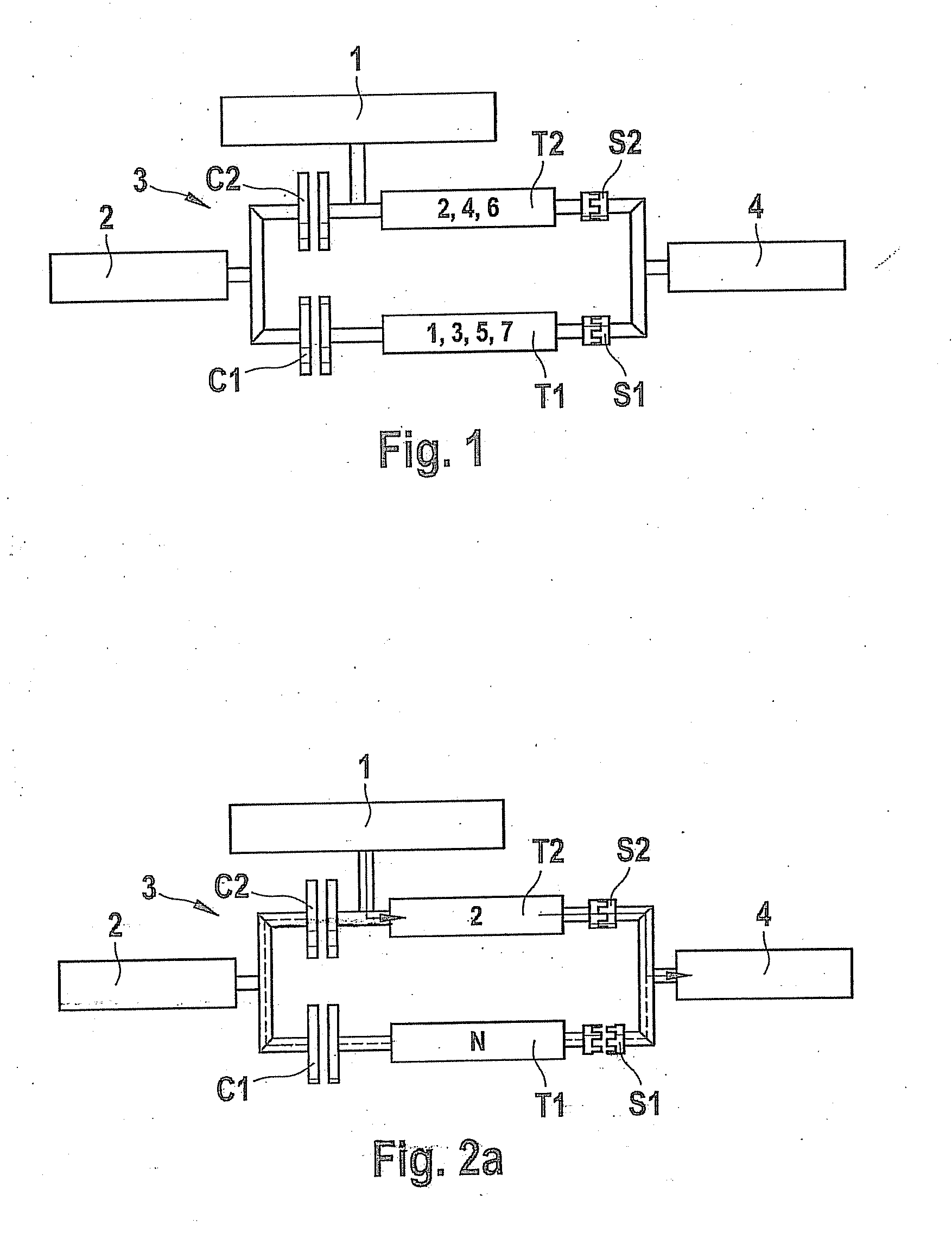Method and device for starting the movement of a hybrid vehicle