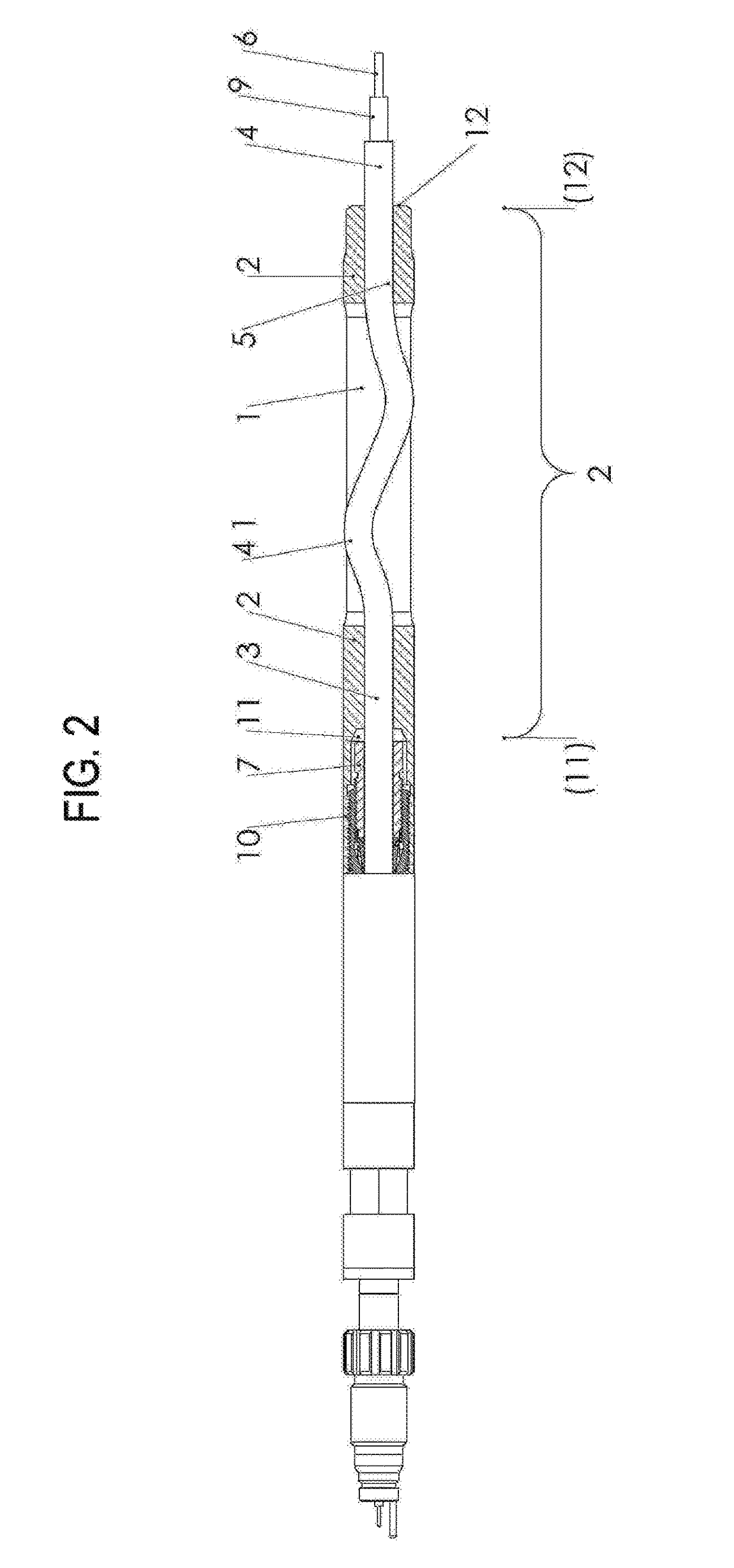 Tubular electric cable fittings with strain relief