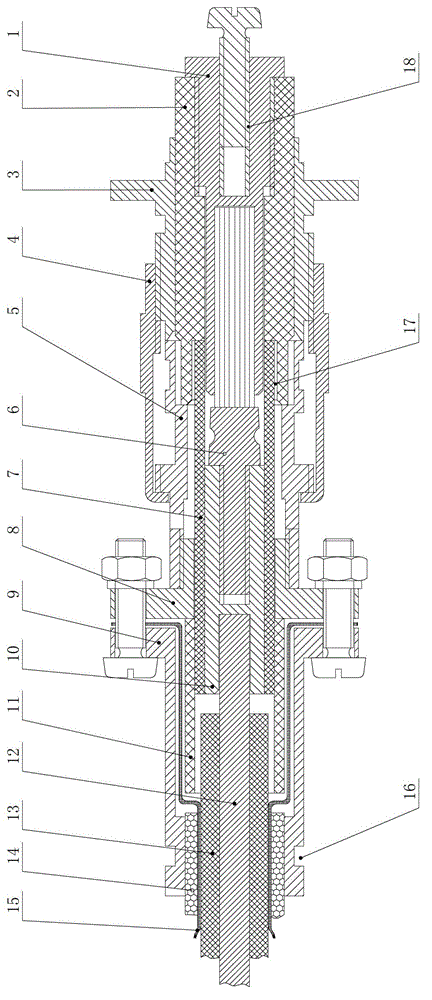 High-voltage withstand and high-current coaxial connector