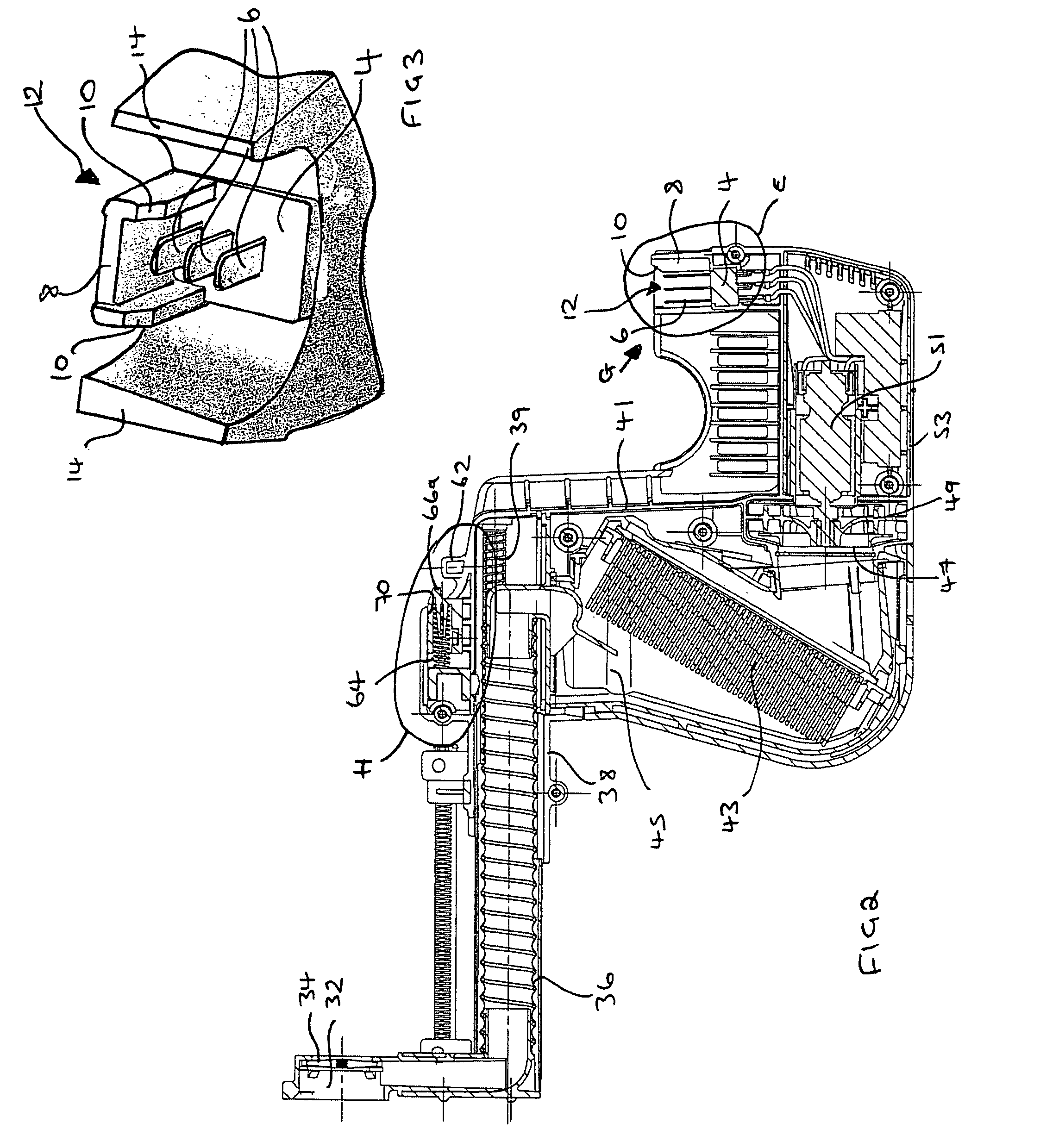 Hand held drilling and/or hammering tool with dust collection unit